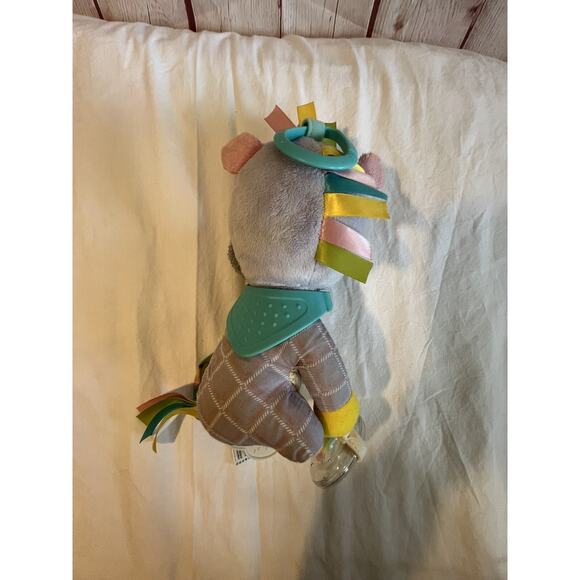Skip Hop Unicorn Plush Stroller Baby Toy Rattle Teether Ribbons Crinkle Bandana - Picture 4 of 4